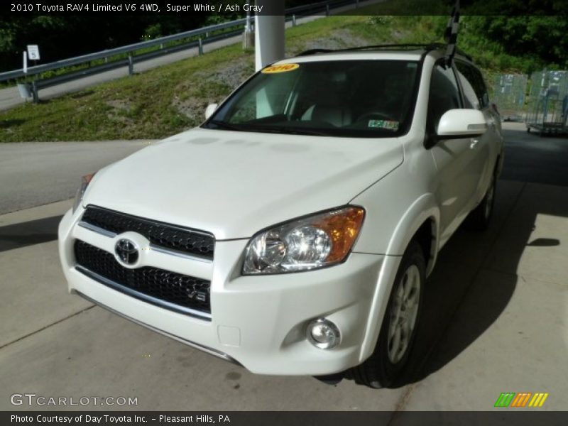 Super White / Ash Gray 2010 Toyota RAV4 Limited V6 4WD