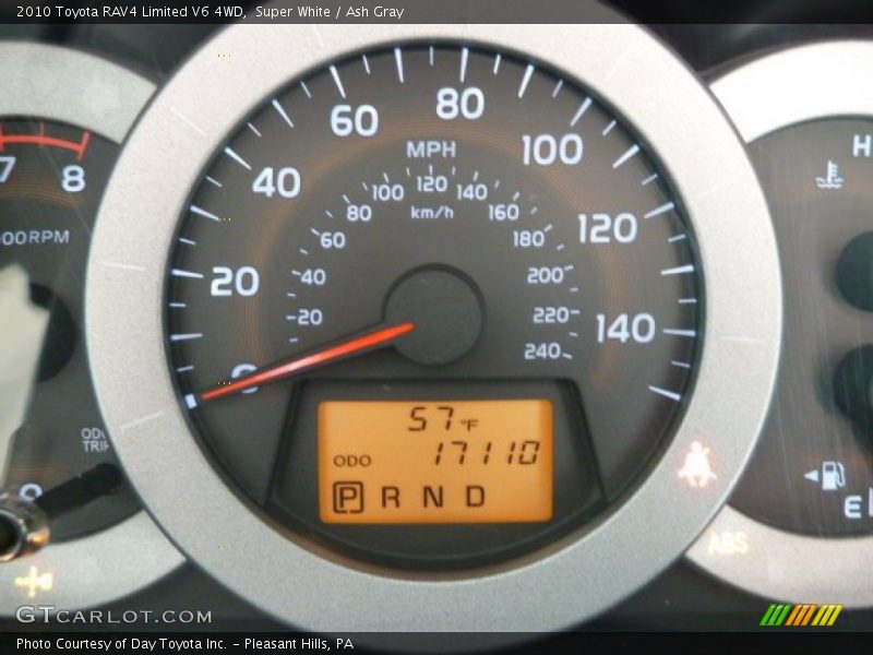 Super White / Ash Gray 2010 Toyota RAV4 Limited V6 4WD