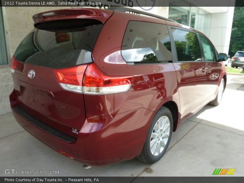 Salsa Red Pearl / Bisque 2012 Toyota Sienna LE AWD