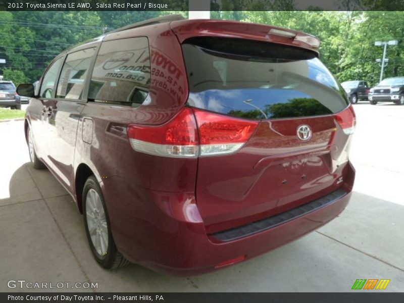 Salsa Red Pearl / Bisque 2012 Toyota Sienna LE AWD