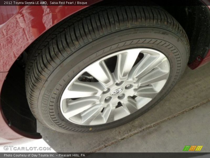 Salsa Red Pearl / Bisque 2012 Toyota Sienna LE AWD