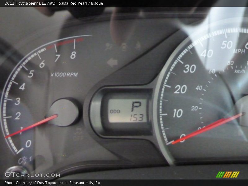Salsa Red Pearl / Bisque 2012 Toyota Sienna LE AWD