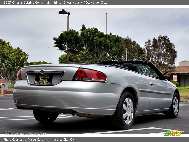 Brilliant Silver Metallic / Dark Slate Gray 2005 Chrysler Sebring Convertible