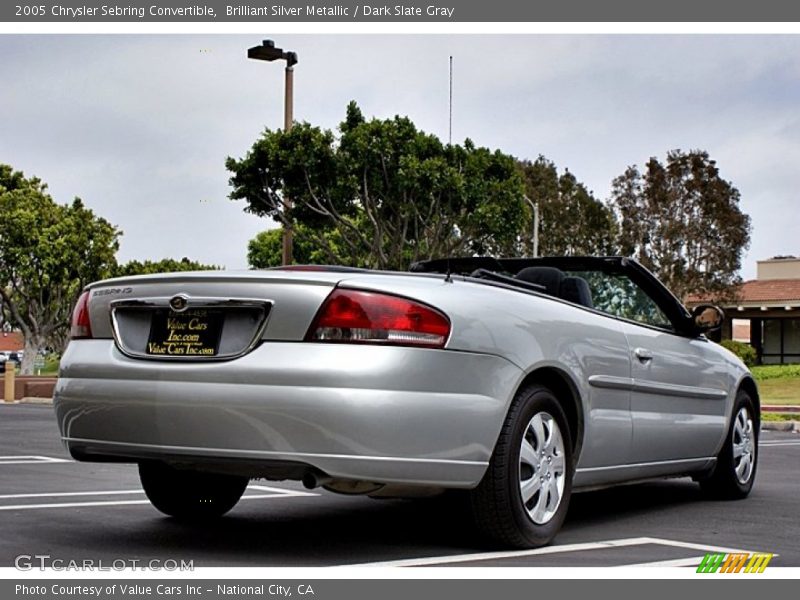 Brilliant Silver Metallic / Dark Slate Gray 2005 Chrysler Sebring Convertible