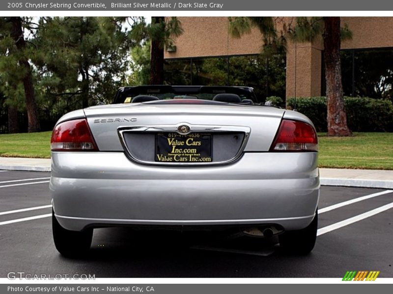 Brilliant Silver Metallic / Dark Slate Gray 2005 Chrysler Sebring Convertible