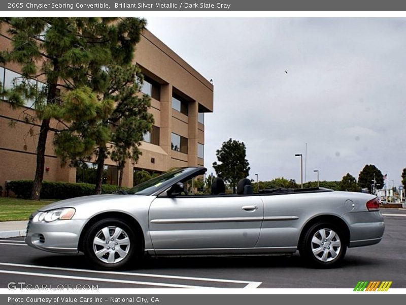 Brilliant Silver Metallic / Dark Slate Gray 2005 Chrysler Sebring Convertible