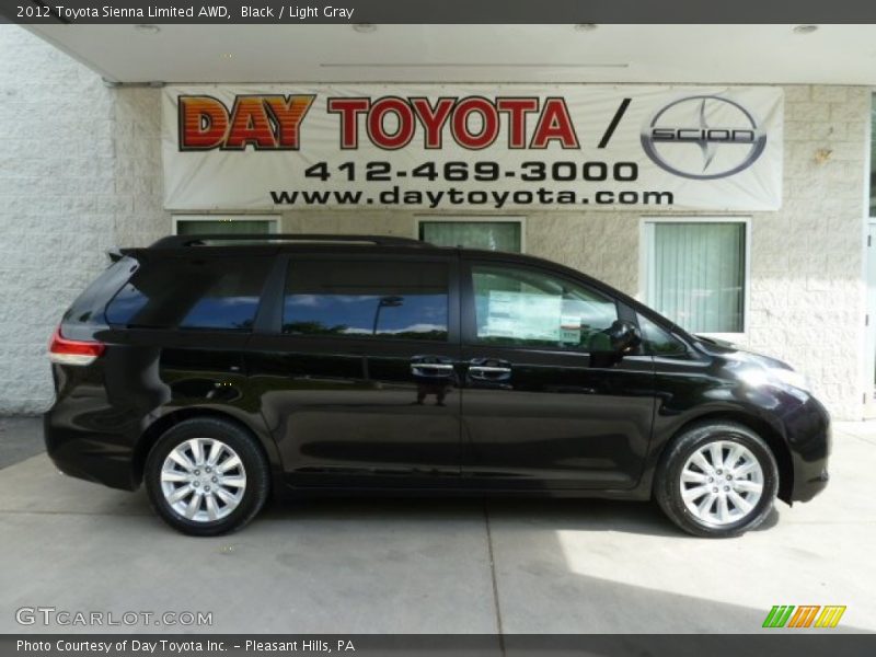Black / Light Gray 2012 Toyota Sienna Limited AWD