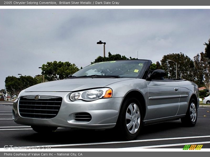 Brilliant Silver Metallic / Dark Slate Gray 2005 Chrysler Sebring Convertible