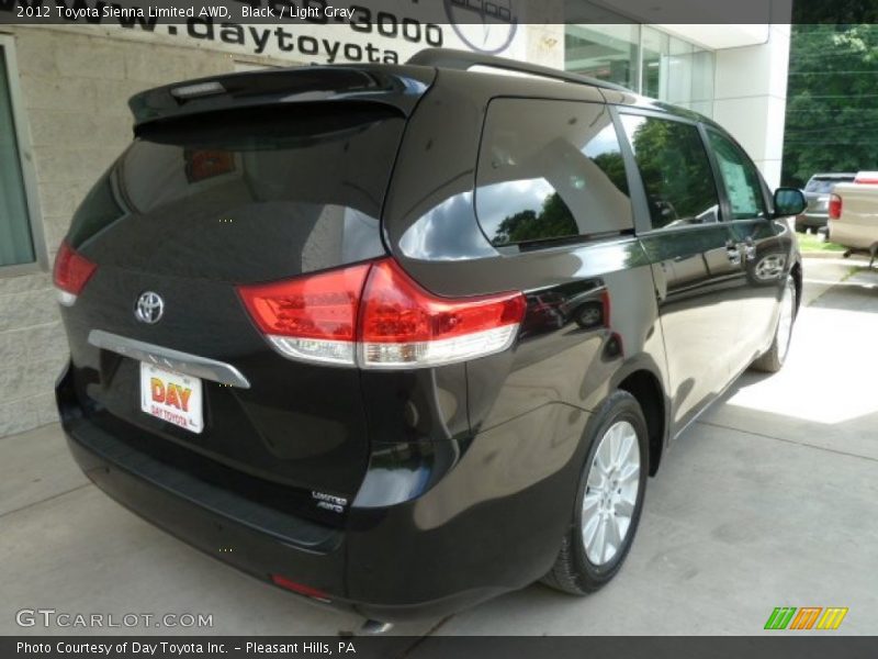 Black / Light Gray 2012 Toyota Sienna Limited AWD