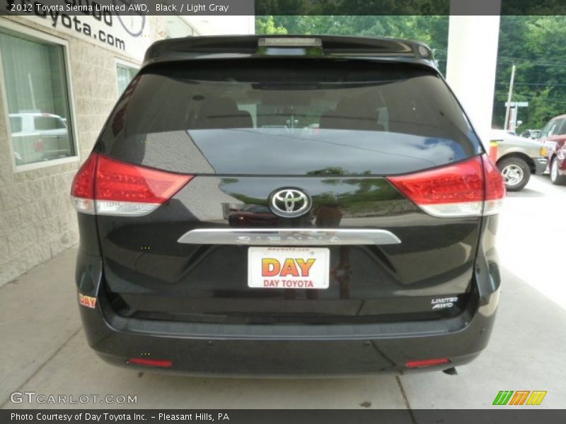 Black / Light Gray 2012 Toyota Sienna Limited AWD