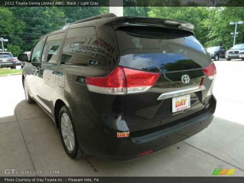 Black / Light Gray 2012 Toyota Sienna Limited AWD