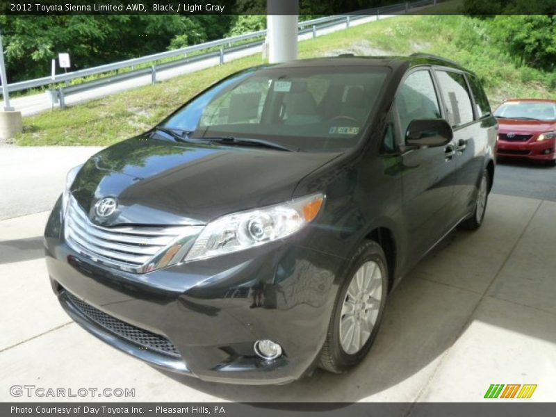Black / Light Gray 2012 Toyota Sienna Limited AWD