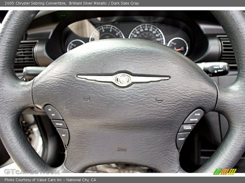 Brilliant Silver Metallic / Dark Slate Gray 2005 Chrysler Sebring Convertible