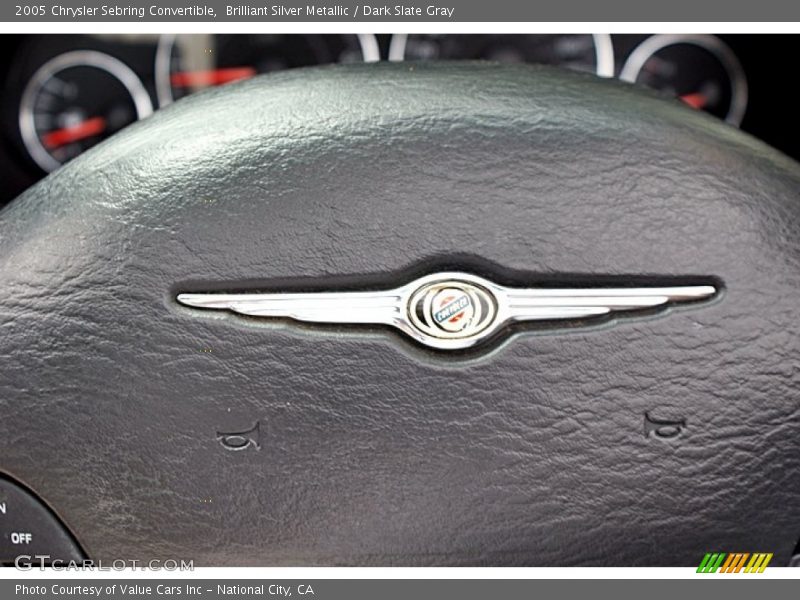 Brilliant Silver Metallic / Dark Slate Gray 2005 Chrysler Sebring Convertible