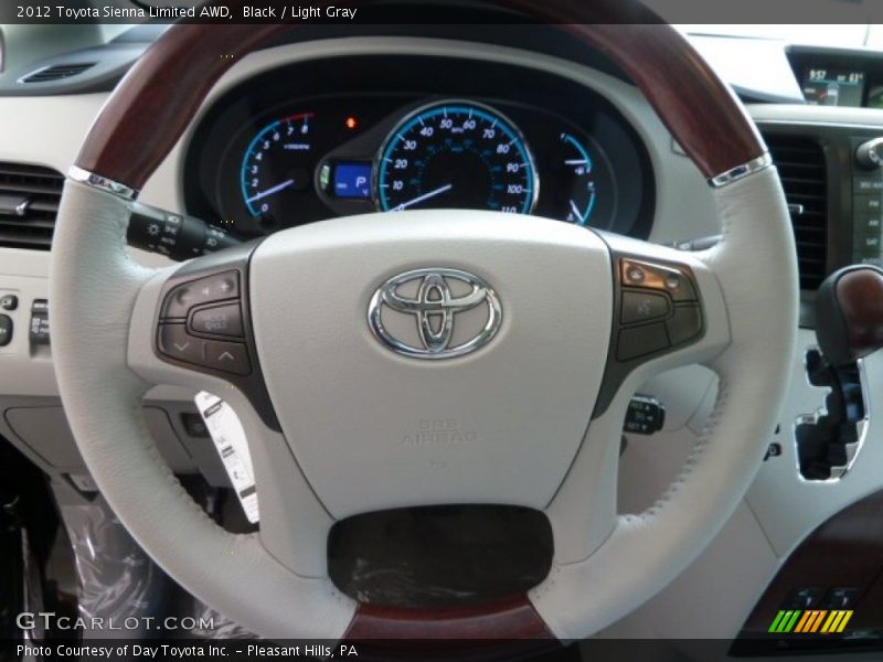 Black / Light Gray 2012 Toyota Sienna Limited AWD