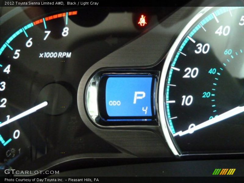 Black / Light Gray 2012 Toyota Sienna Limited AWD