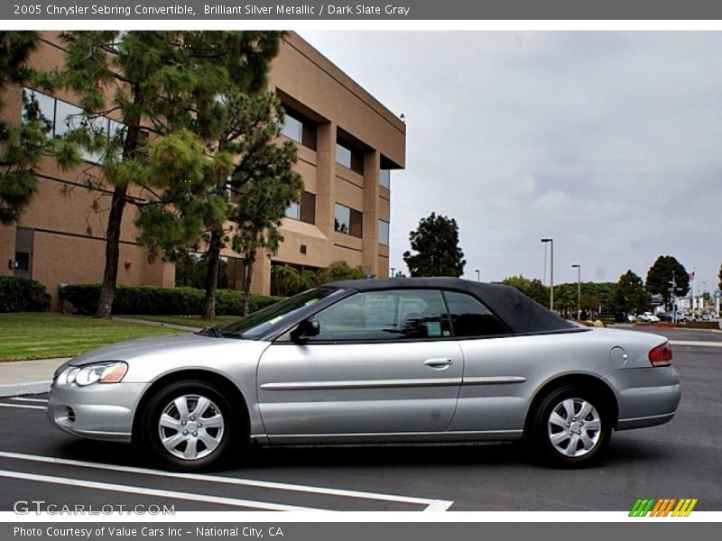 Brilliant Silver Metallic / Dark Slate Gray 2005 Chrysler Sebring Convertible