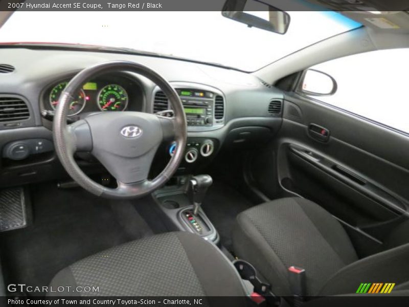 Tango Red / Black 2007 Hyundai Accent SE Coupe