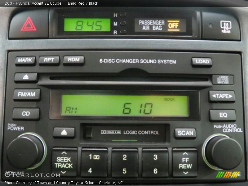 Tango Red / Black 2007 Hyundai Accent SE Coupe