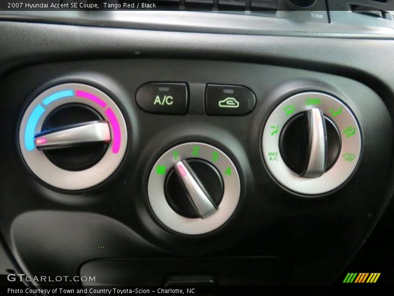 Tango Red / Black 2007 Hyundai Accent SE Coupe