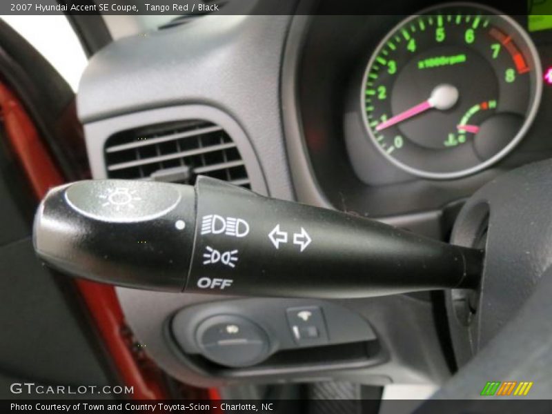 Tango Red / Black 2007 Hyundai Accent SE Coupe