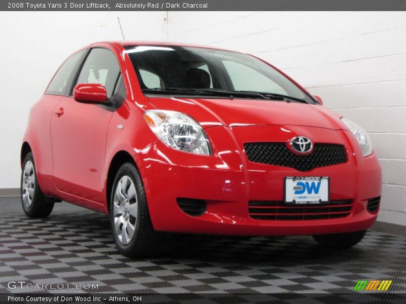 Absolutely Red / Dark Charcoal 2008 Toyota Yaris 3 Door Liftback