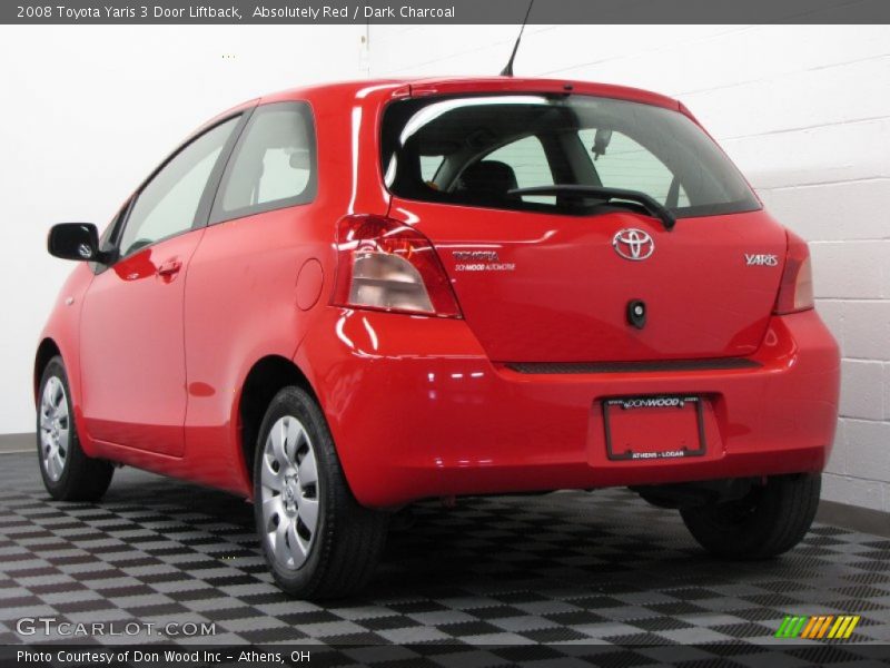 Absolutely Red / Dark Charcoal 2008 Toyota Yaris 3 Door Liftback