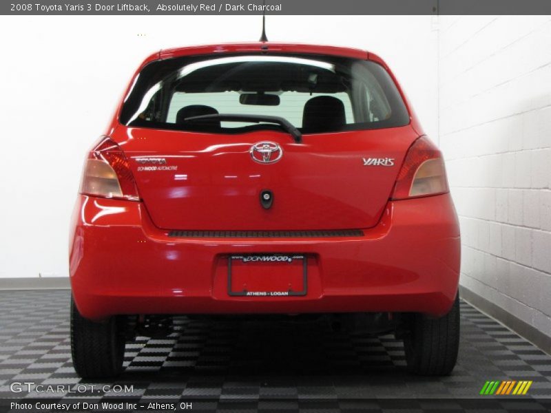 Absolutely Red / Dark Charcoal 2008 Toyota Yaris 3 Door Liftback