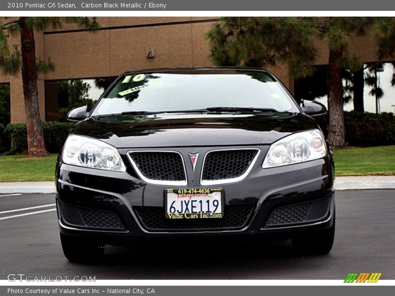 Carbon Black Metallic / Ebony 2010 Pontiac G6 Sedan