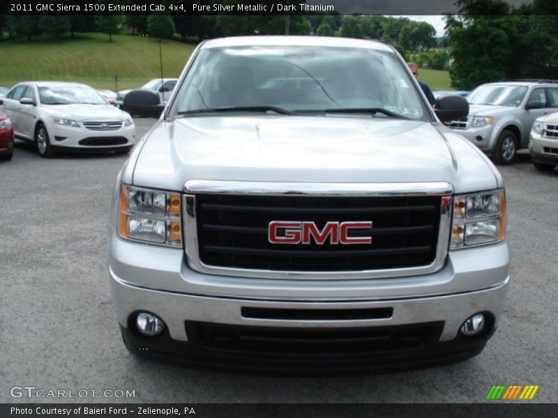 Pure Silver Metallic / Dark Titanium 2011 GMC Sierra 1500 Extended Cab 4x4