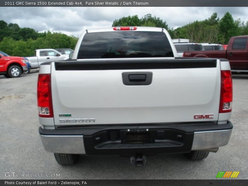 Pure Silver Metallic / Dark Titanium 2011 GMC Sierra 1500 Extended Cab 4x4