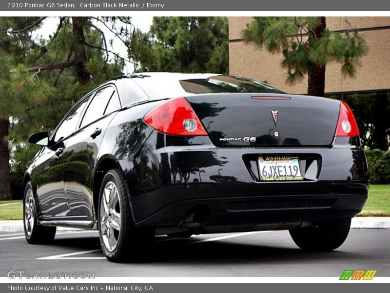 Carbon Black Metallic / Ebony 2010 Pontiac G6 Sedan