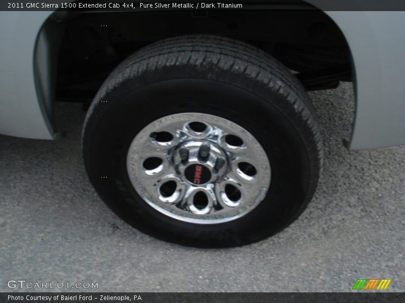 Pure Silver Metallic / Dark Titanium 2011 GMC Sierra 1500 Extended Cab 4x4