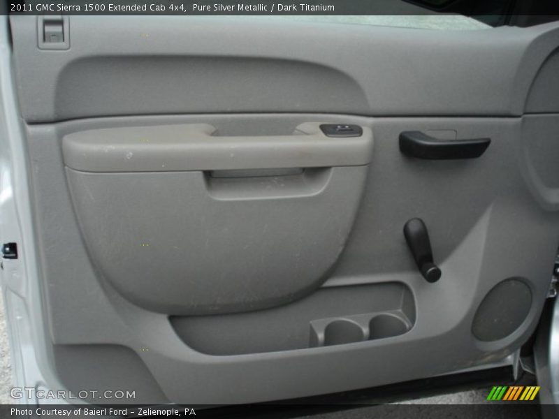 Pure Silver Metallic / Dark Titanium 2011 GMC Sierra 1500 Extended Cab 4x4