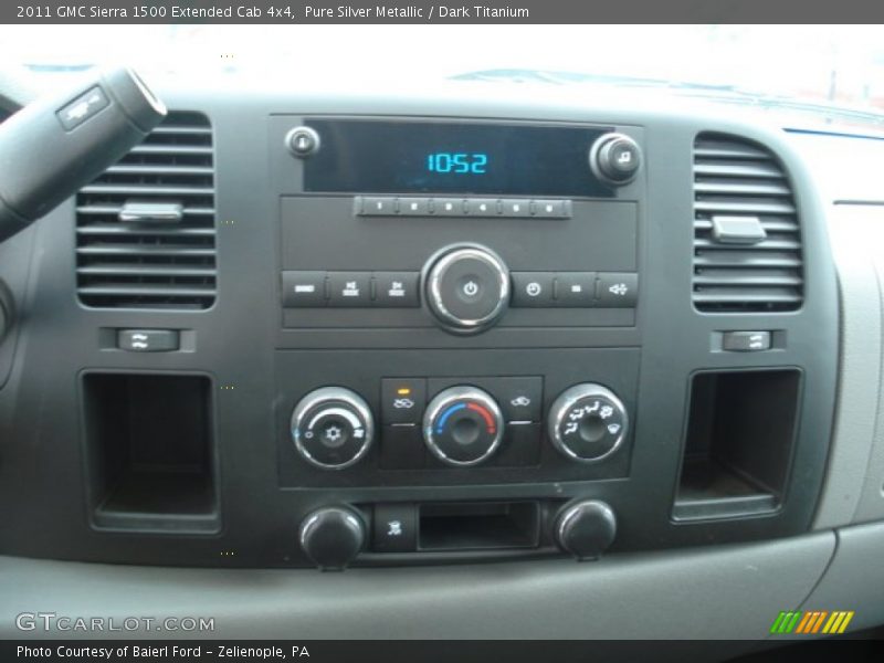 Pure Silver Metallic / Dark Titanium 2011 GMC Sierra 1500 Extended Cab 4x4