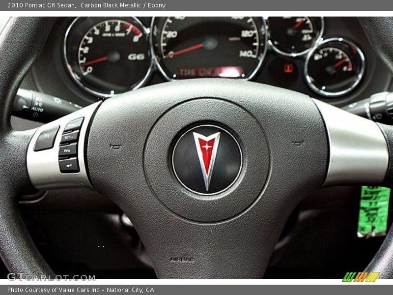 Carbon Black Metallic / Ebony 2010 Pontiac G6 Sedan