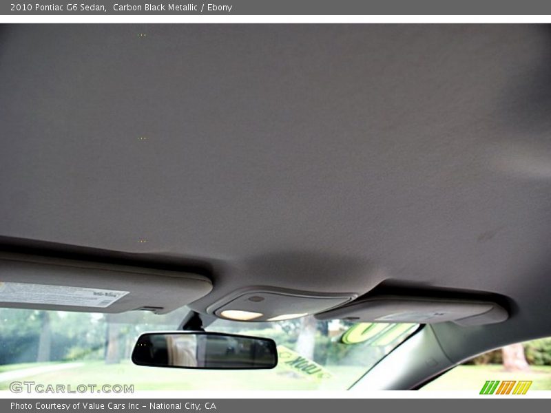 Carbon Black Metallic / Ebony 2010 Pontiac G6 Sedan