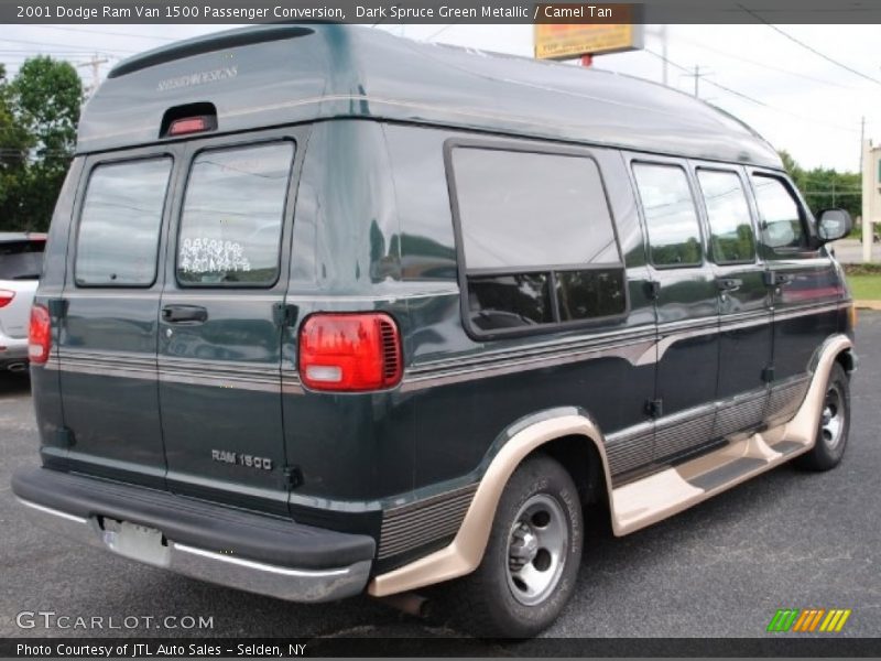 Dark Spruce Green Metallic / Camel Tan 2001 Dodge Ram Van 1500 Passenger Conversion