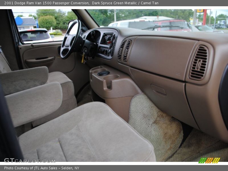 Dark Spruce Green Metallic / Camel Tan 2001 Dodge Ram Van 1500 Passenger Conversion