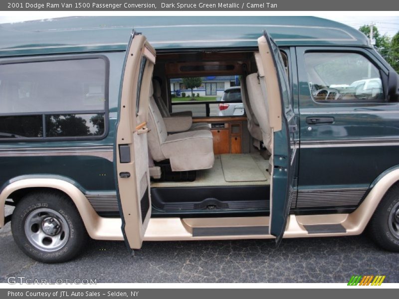 Dark Spruce Green Metallic / Camel Tan 2001 Dodge Ram Van 1500 Passenger Conversion