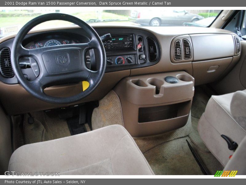 Dark Spruce Green Metallic / Camel Tan 2001 Dodge Ram Van 1500 Passenger Conversion
