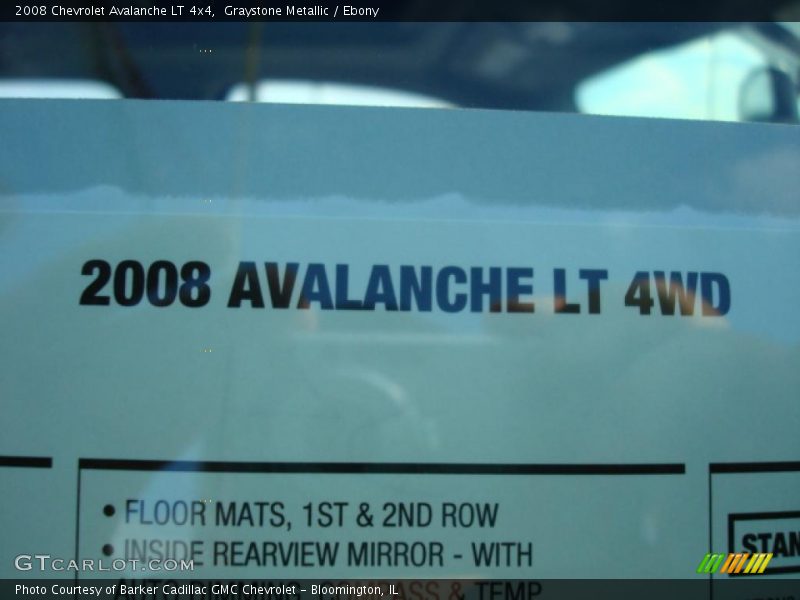 Graystone Metallic / Ebony 2008 Chevrolet Avalanche LT 4x4