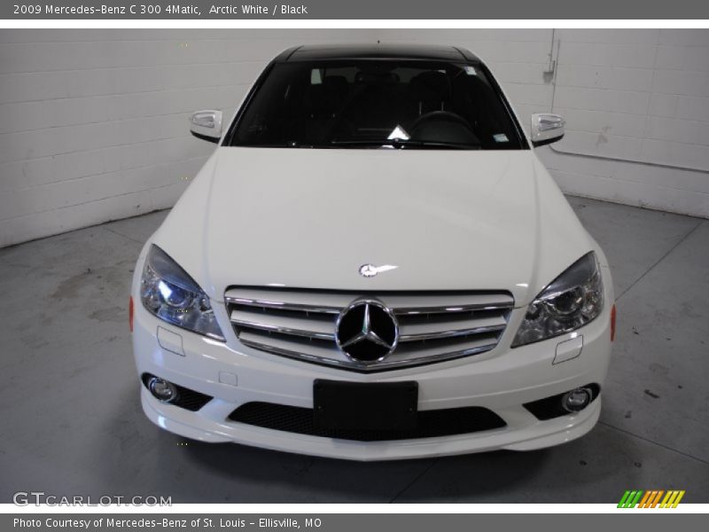 Arctic White / Black 2009 Mercedes-Benz C 300 4Matic