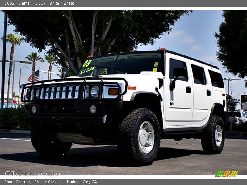 White / Wheat 2003 Hummer H2 SUV