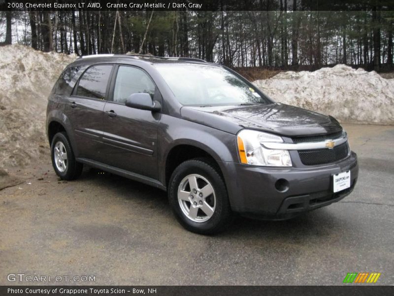 Granite Gray Metallic / Dark Gray 2008 Chevrolet Equinox LT AWD
