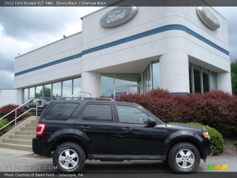 Ebony Black / Charcoal Black 2012 Ford Escape XLT 4WD