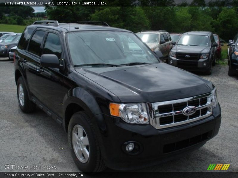 Ebony Black / Charcoal Black 2012 Ford Escape XLT 4WD
