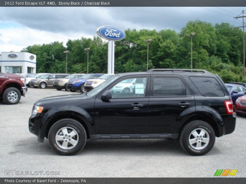 Ebony Black / Charcoal Black 2012 Ford Escape XLT 4WD