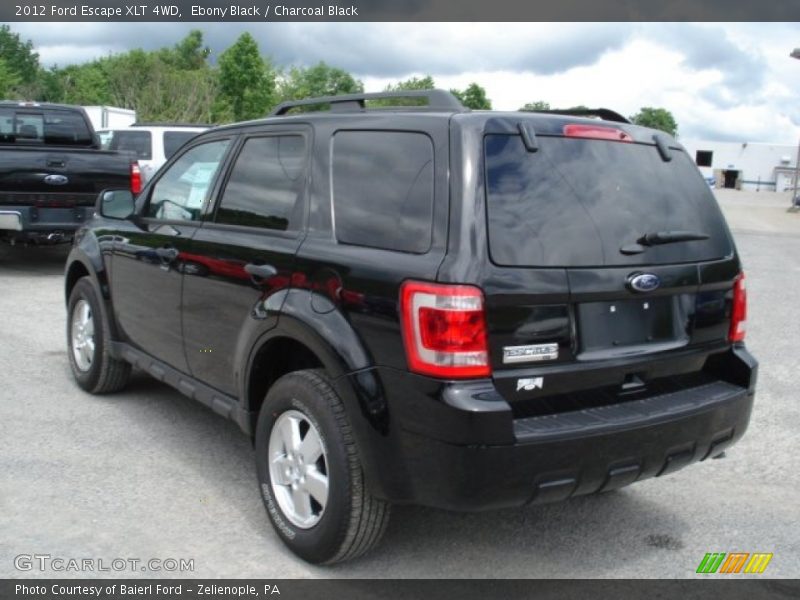 Ebony Black / Charcoal Black 2012 Ford Escape XLT 4WD