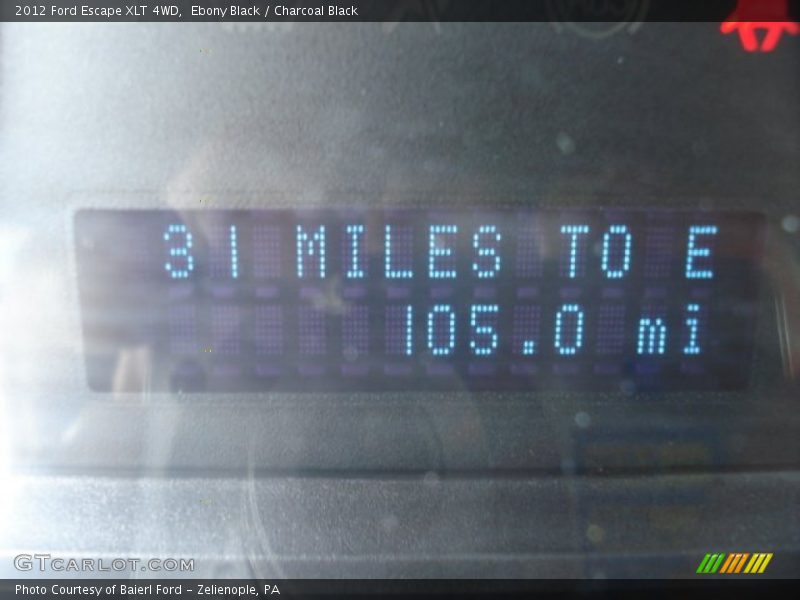 Ebony Black / Charcoal Black 2012 Ford Escape XLT 4WD